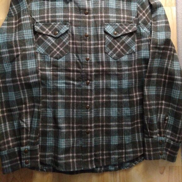 Vintage Pendleton Wool Flannel Western Button Down Shirt - Picture 2 of 7